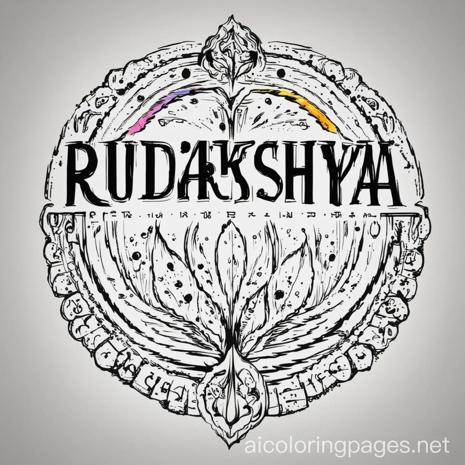 Coloring-Page-Logo-Design-for-Rudrakshya-Foundation