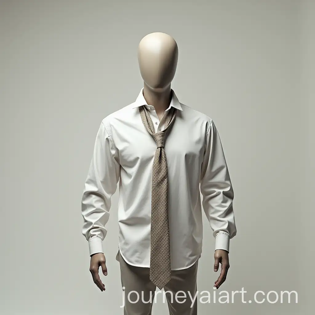 Headless-Man-with-Baggy-White-Shirt-and-Stylish-Knotted-Ties