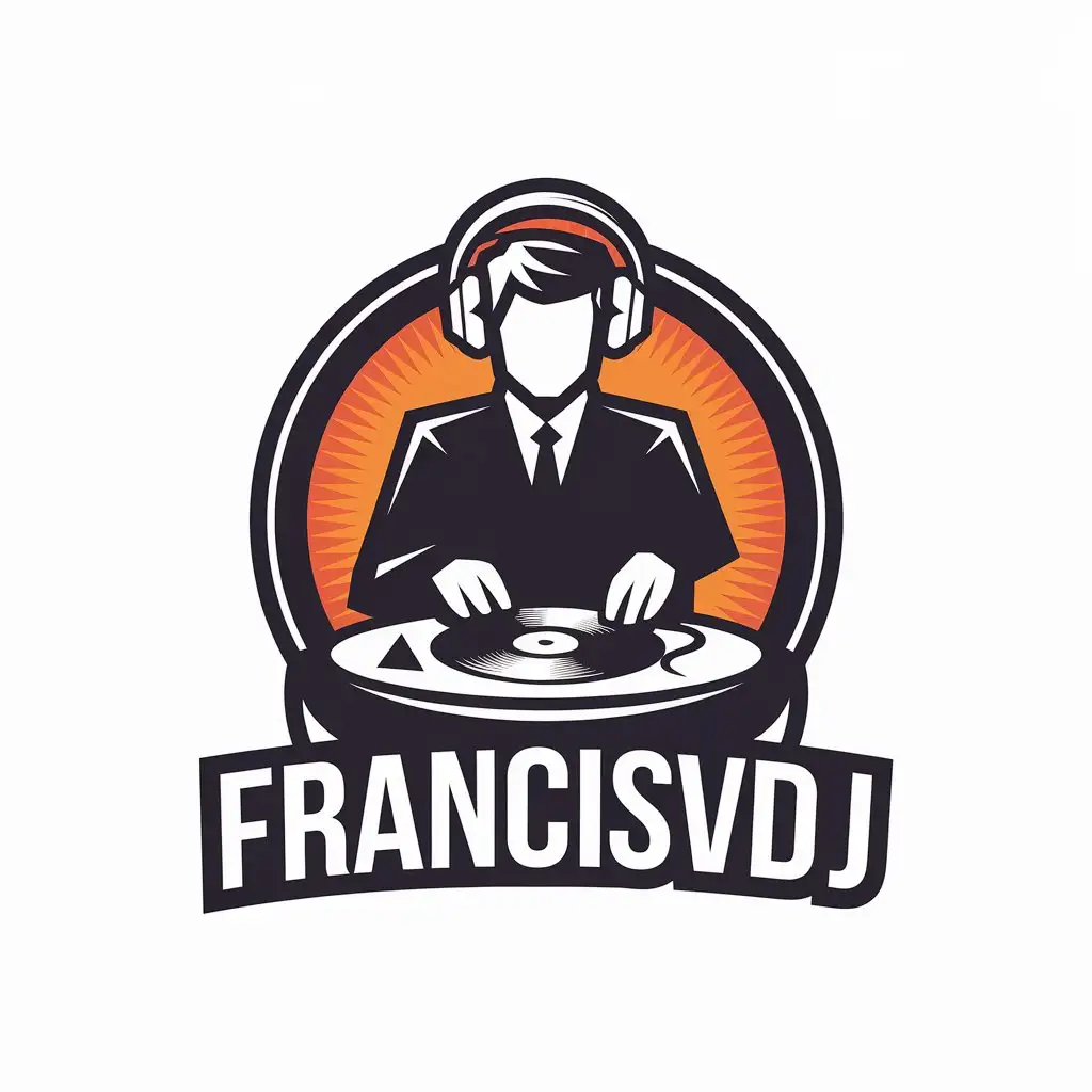 LOGO-Design-for-FrancisVdj-Vibrant-DJ-Theme-with-Clear-Text-Overlay