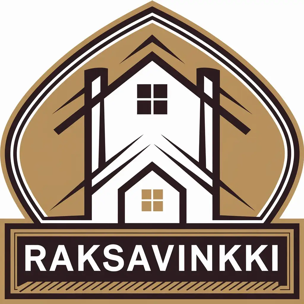 LOGO Design for Raksavinkkii Modern House Symbol for Home Family Industry with Clear Background