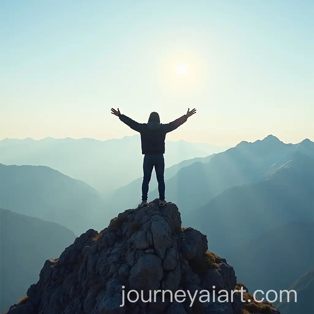 Triumphant-Person-Standing-at-Mountain-Peak
