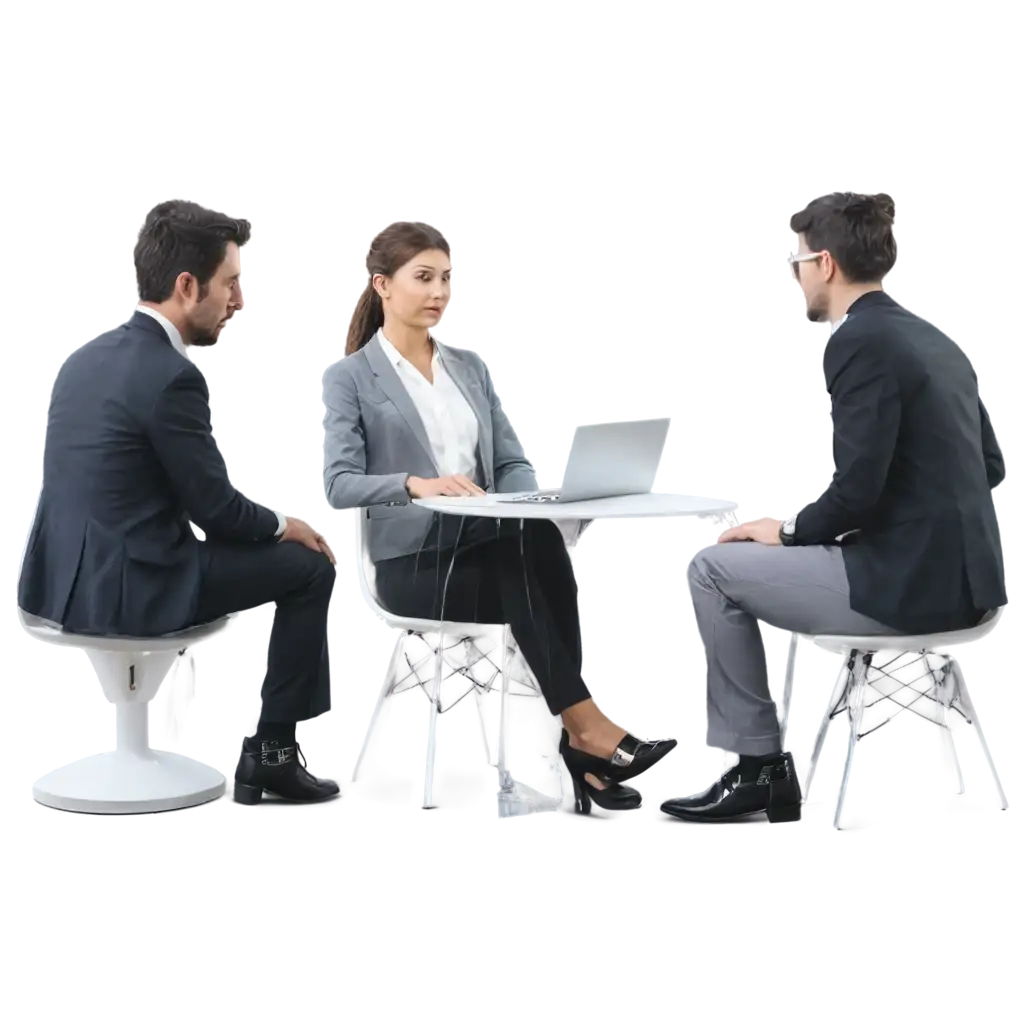 Futuristic-Office-People-Sitting-and-Talking-PNG-Image