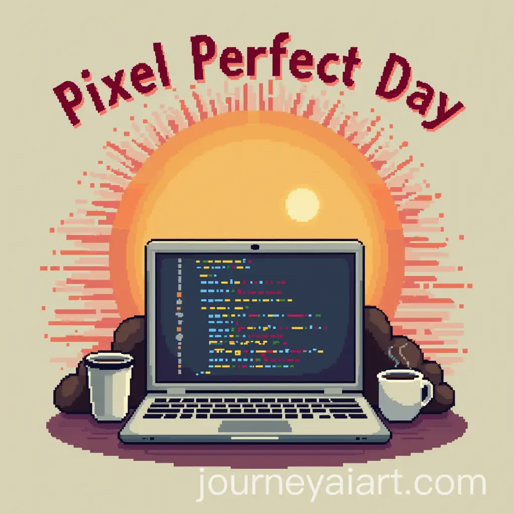 Retro-8Bit-Pixel-Art-Laptop-Coffee-and-Smiling-Sun