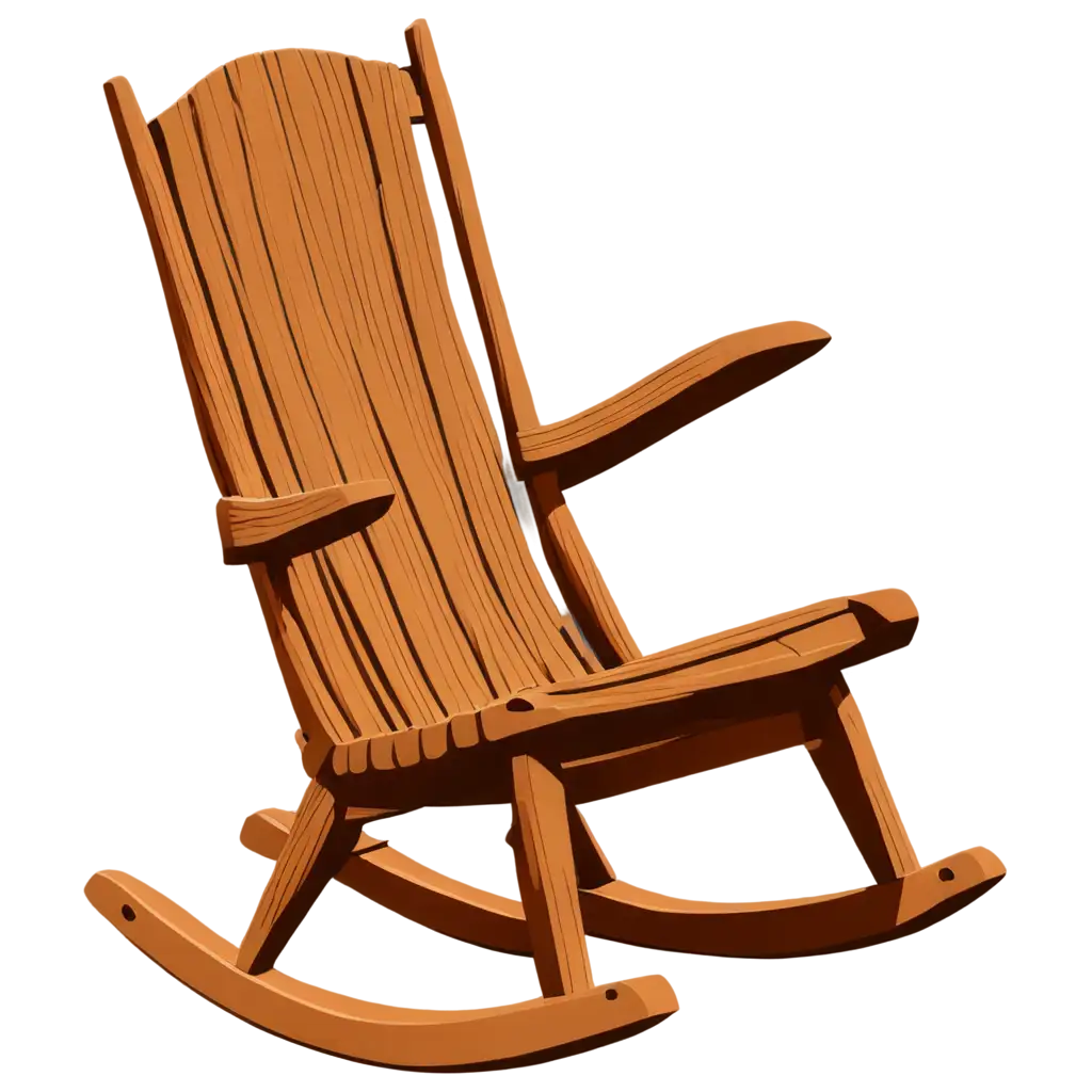 Old-Rocking-Chair-Cartoon-Style-PNG-Image-Nostalgic-Illustration-for-Digital-Media