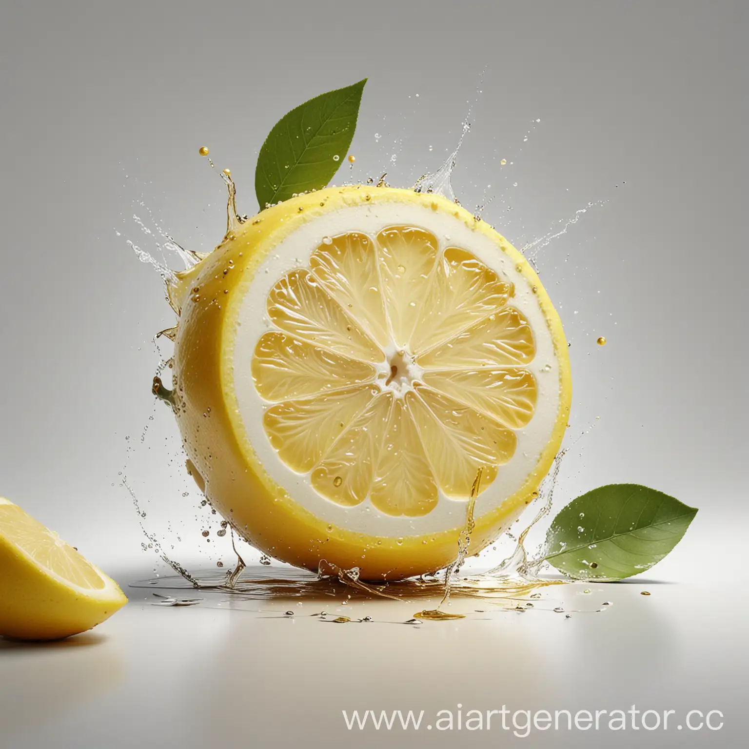 Fantasy-Lemon-Composition-in-Fashion-Style-on-Bright-White-Background