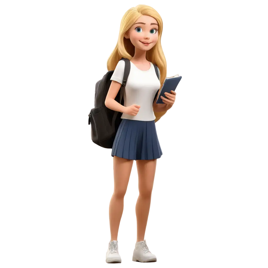 HighQuality-Cartoon-Blonde-Student-PNG-Image-for-Versatile-Design-Applications