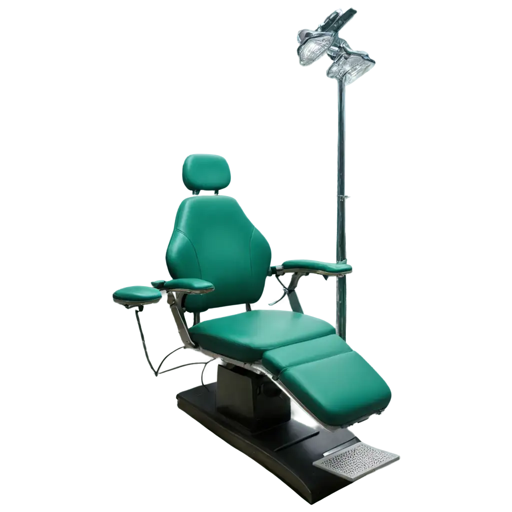 HighQuality-PNG-Image-of-a-GreenBlue-Dentist-Chair-for-Dental-and-Medical-Design-Projects