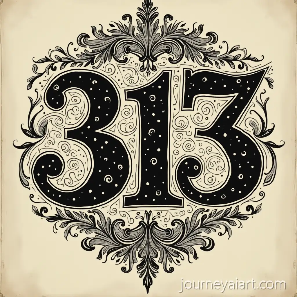 Ambigram-Design-of-Number-313-Readable-Both-Ways