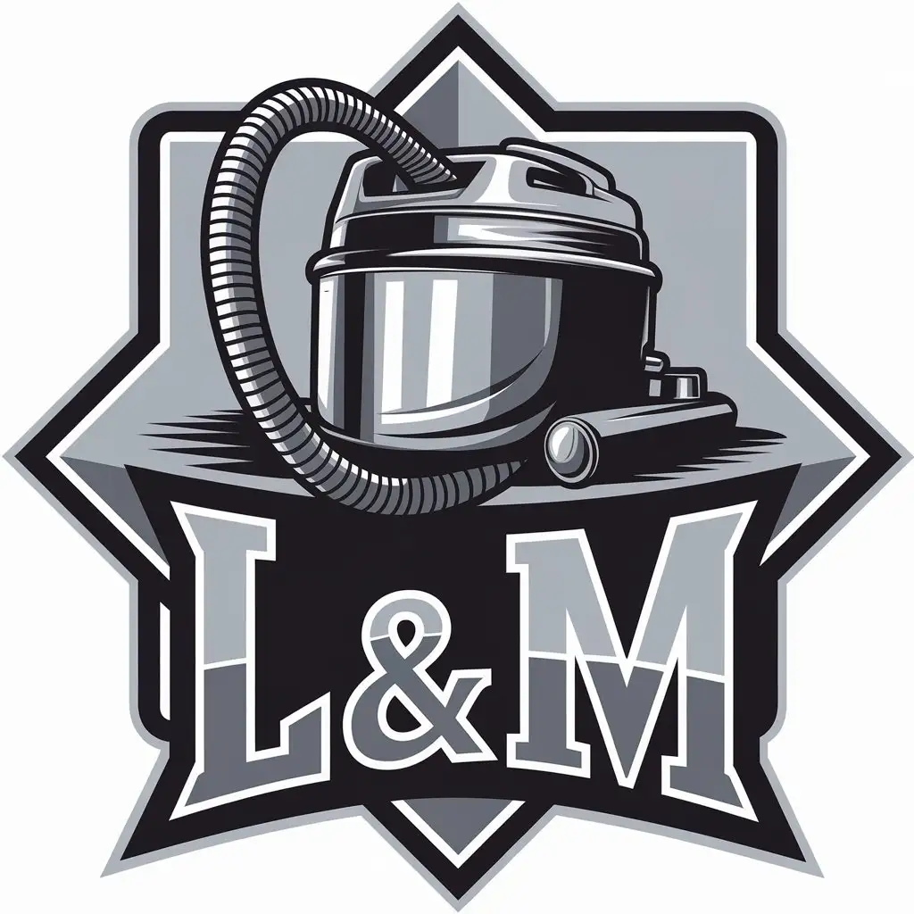 LOGO-Design-For-LM-Vacuum-Cleaner-Symbol-in-Construction-Industry