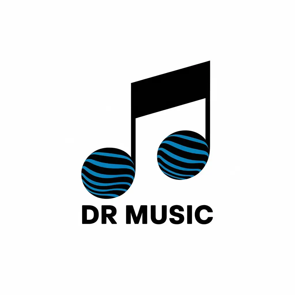 LOGO Design for DR Music Modern Vector Logo with Clear Background