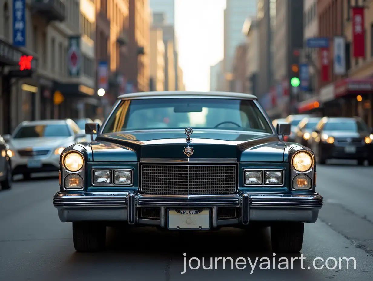Classic-1970s-Cadillac-in-Urban-American-Setting