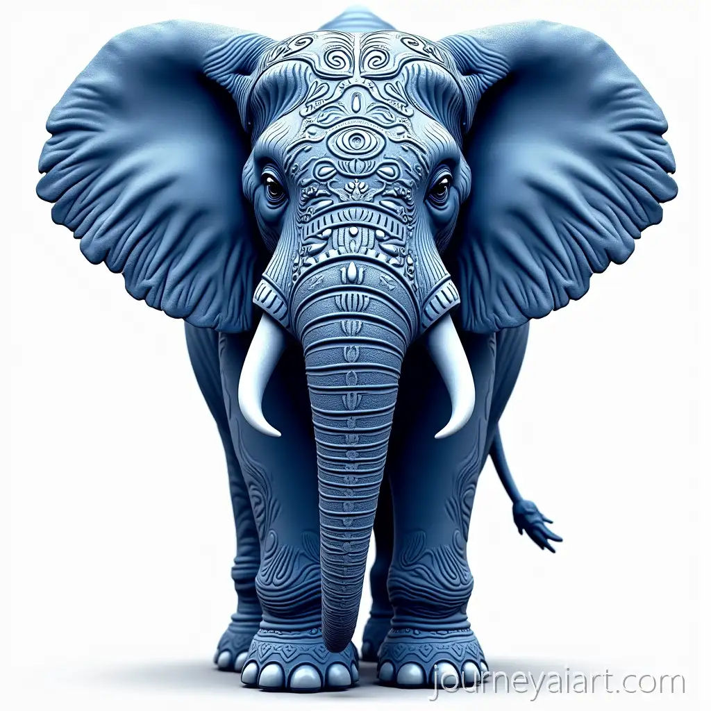 Royal-Indian-Elephant-DesignMonochrome-Royal-Indian-Elephant-with-Elegant-Patterns-in-Ceramic-Style