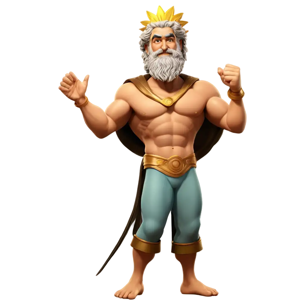 Zeus-the-Sun-God-of-Greek-Mythology-in-3D-Disney-Pixar-Style-PNG-Image