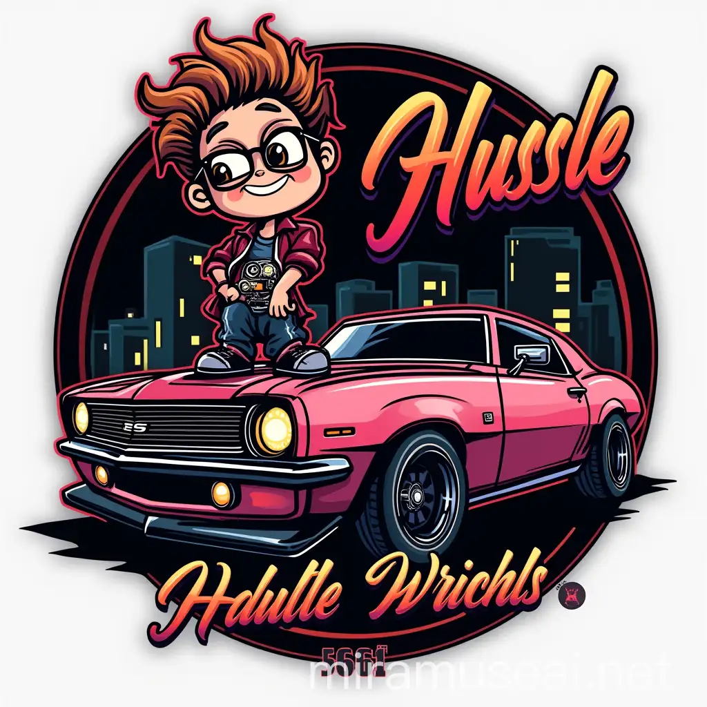 Logo Design for Car Decal Brand Midnight Hustle Customs