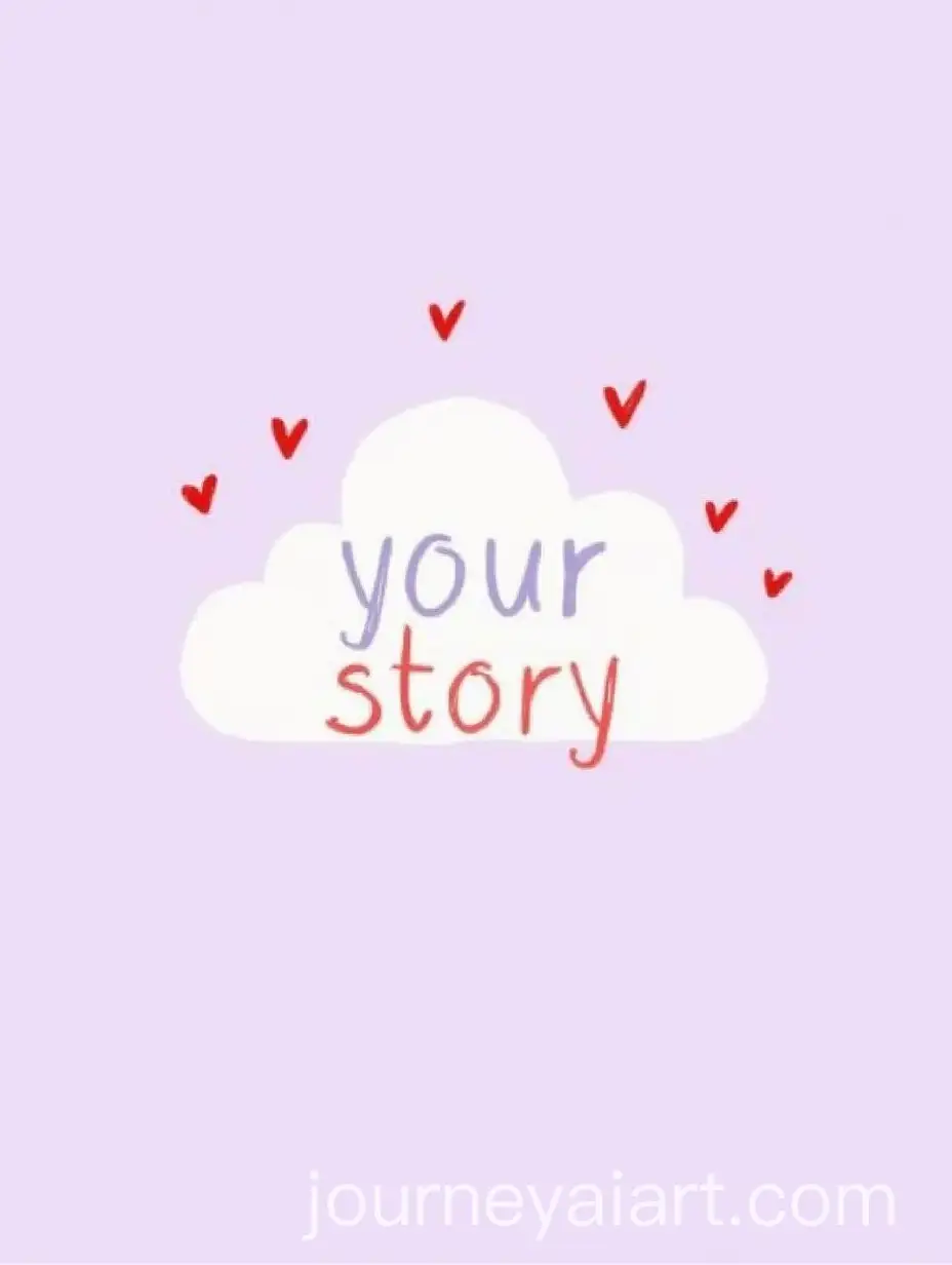 Logo-Design-with-White-Cloud-and-Red-Hearts-on-Lavender-Background