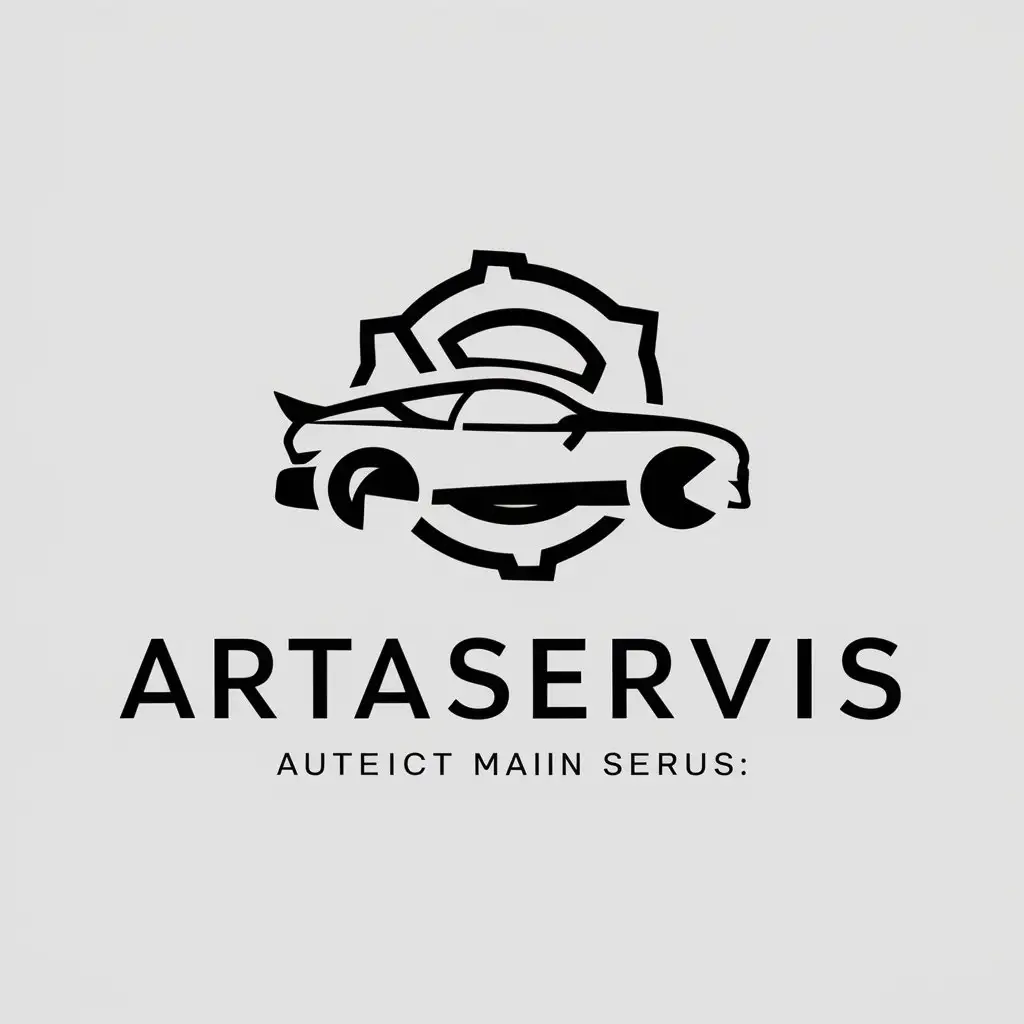 a vector logo design,with the text "Artaservis", main symbol:Automobile,complex,be used in Automotive industry,clear background