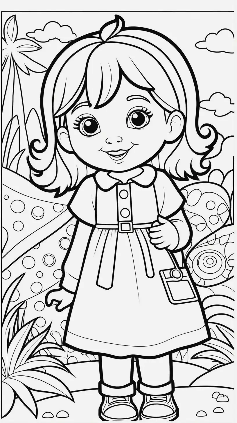 Coloring Book Page for Kids Preschool Kindergarten Homeschool Activity