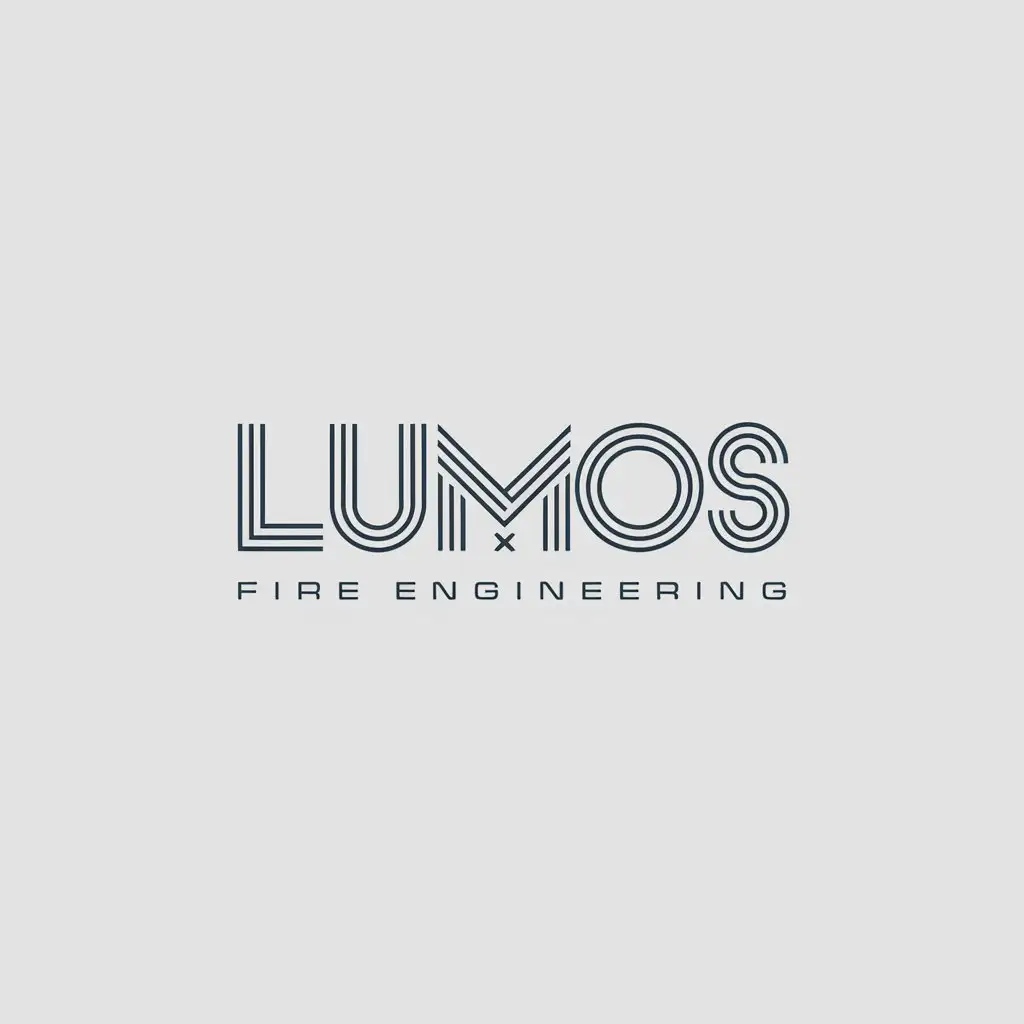 LOGO Design for Lumos Fire Engineering Modern Minimalist TextBased Logo with Horizontal Layout