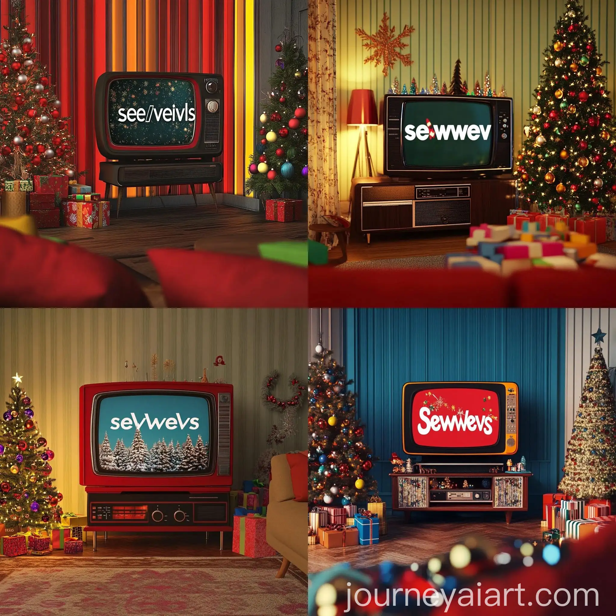 Cozy-Christmas-Living-Room-with-Retro-TV-and-Seaviews-Logo