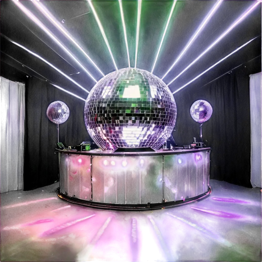 Disco-Nightclub-with-DJ-Booth-Mirror-Ball-and-Laser-Lights-PNG-Image