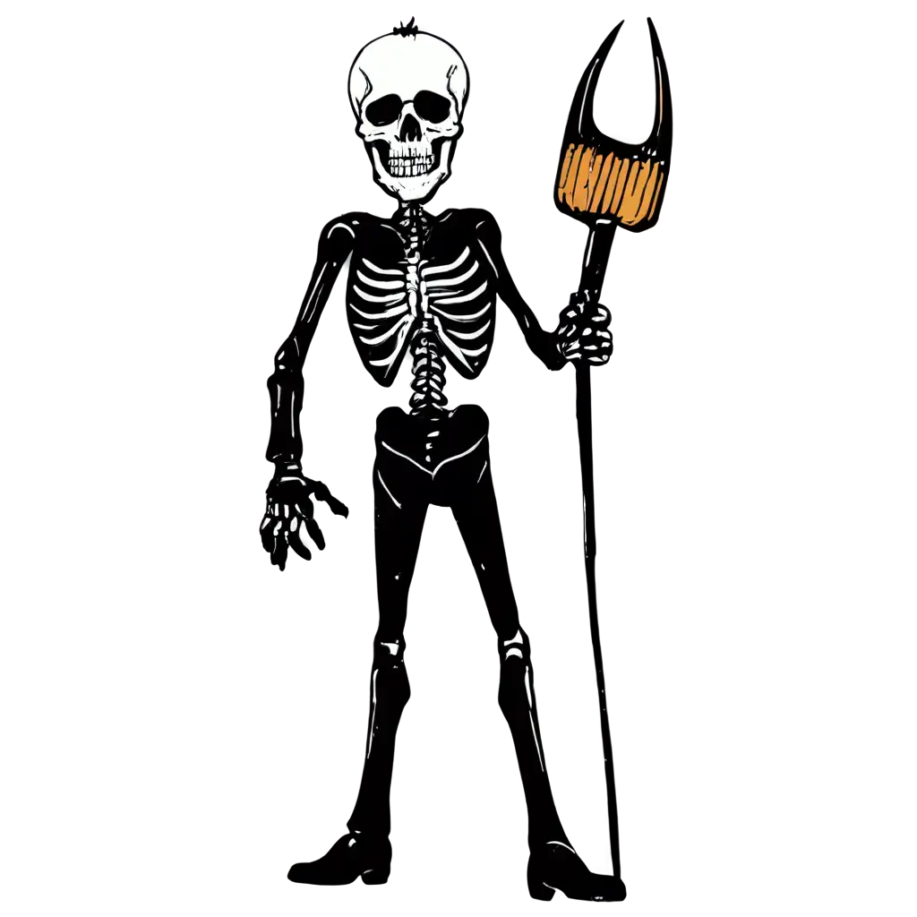 Skull-Illustration-Carrying-a-Pitchfork-PNG-HighQuality-Digital-Artwork-for-Diverse-Applications