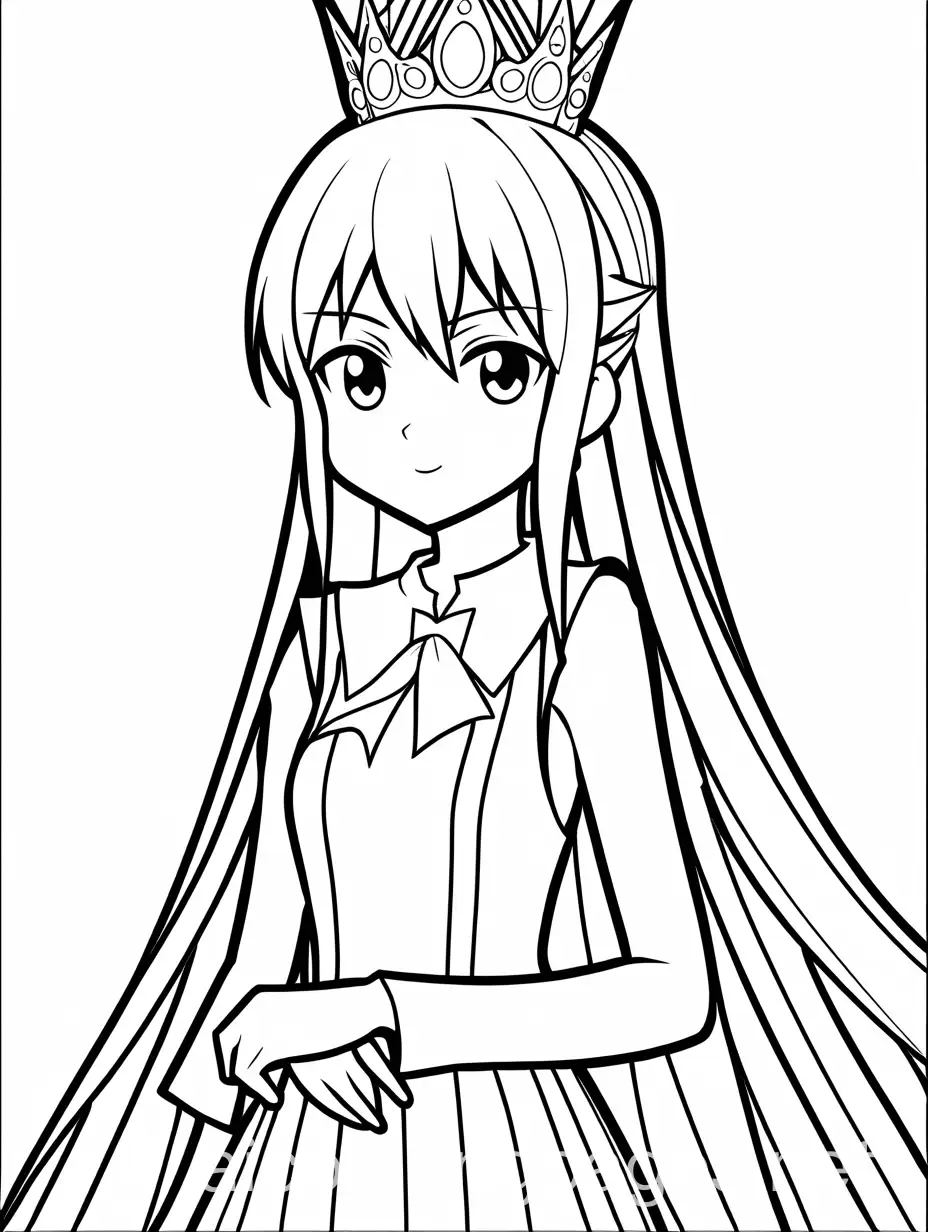 Chitoge-Kirisaki-as-a-Princess-Coloring-Page-for-Kids