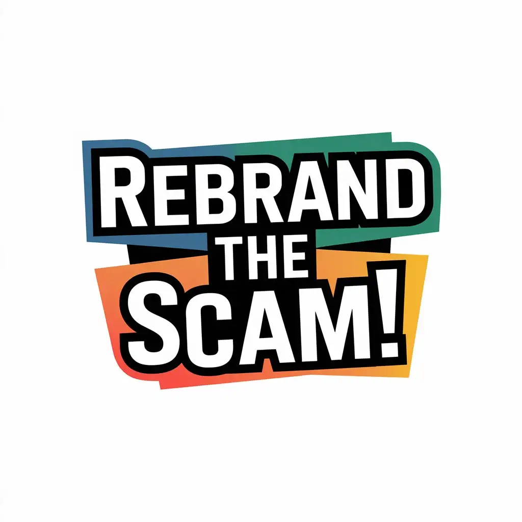 LOGO Design for REBRAND THE SCAM EyeCatching TextBased Logo with White Background for Events Industry