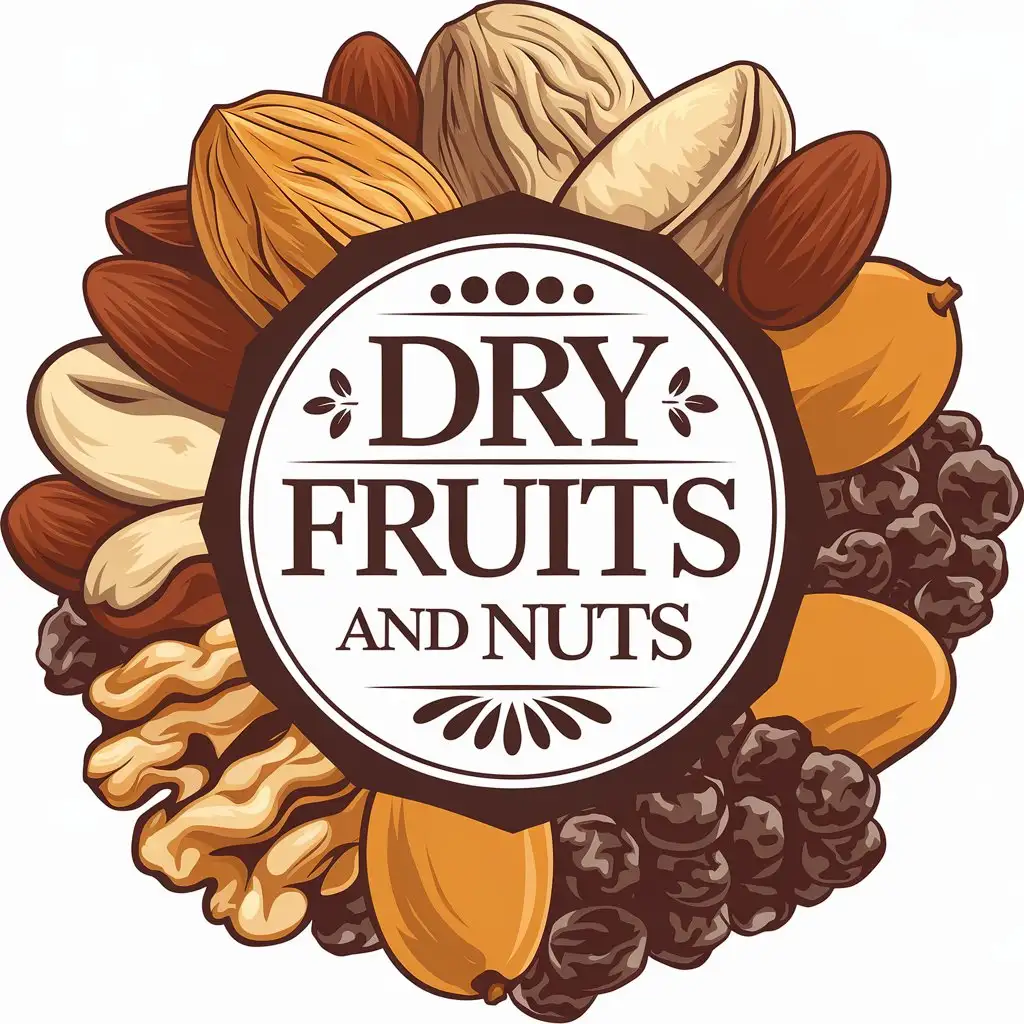 LOGO-Design-for-Dry-Fruits-and-Nuts-Elegant-Vector-Symbol-with-a-Focus-on-Natural-Elements