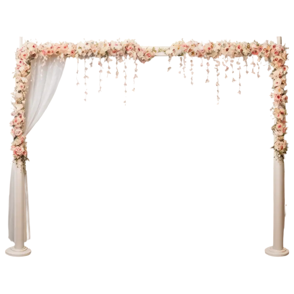 Realistic-Decorated-Wedding-Arc-PNG-on-Transparent-Background-for-Versatile-Use