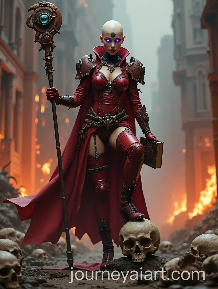 Cybernetic-Psyker-Girl-in-Red-Armor-with-SciFi-City-Background