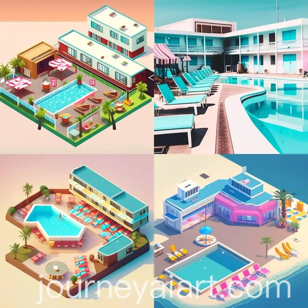 Seaside-Motel-with-Central-Lobby-Swimming-Pool-and-Relaxation-Area