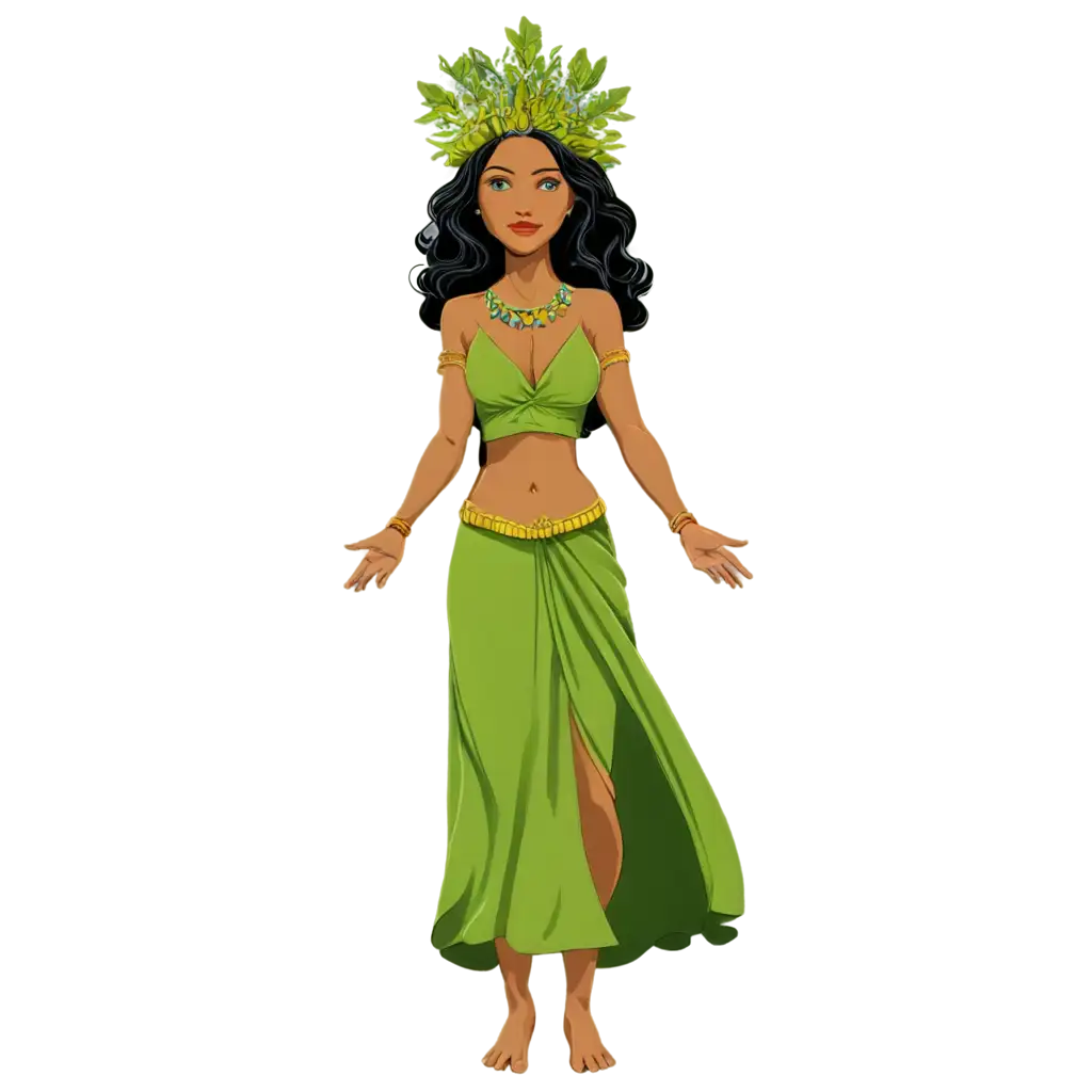 Mother-Earth-Goddess-Cartoon-PNG-A-Vibrant-Symbol-of-Nature-and-Nurturing