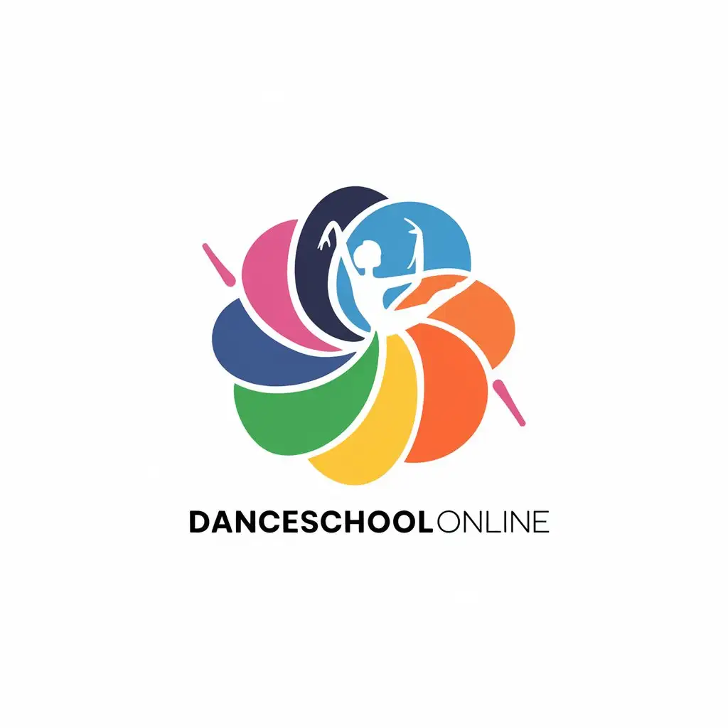 LOGO Design for DanceSchoolOnline Dance Symbol with Modern Style for Entertainment Industry