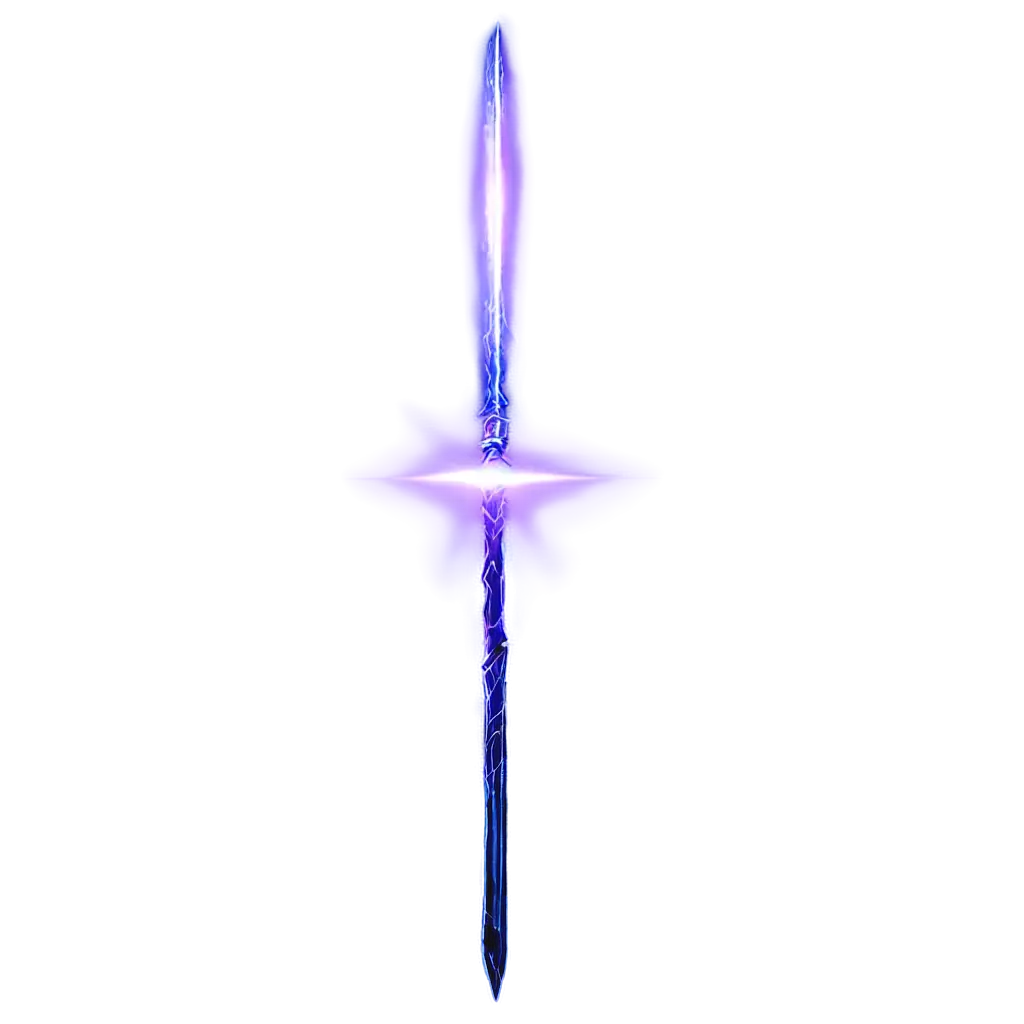 Electric-Sword-PNG-Glowing-Futuristic-Blade-with-Lightning-Effects-HighQuality-Watercolor-Clipart-Design