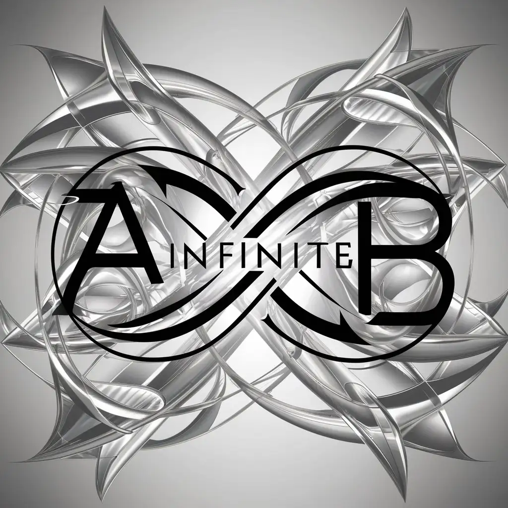 LOGO Design for AinfiniteB Vector Design with A and B Inside Infinity Symbol