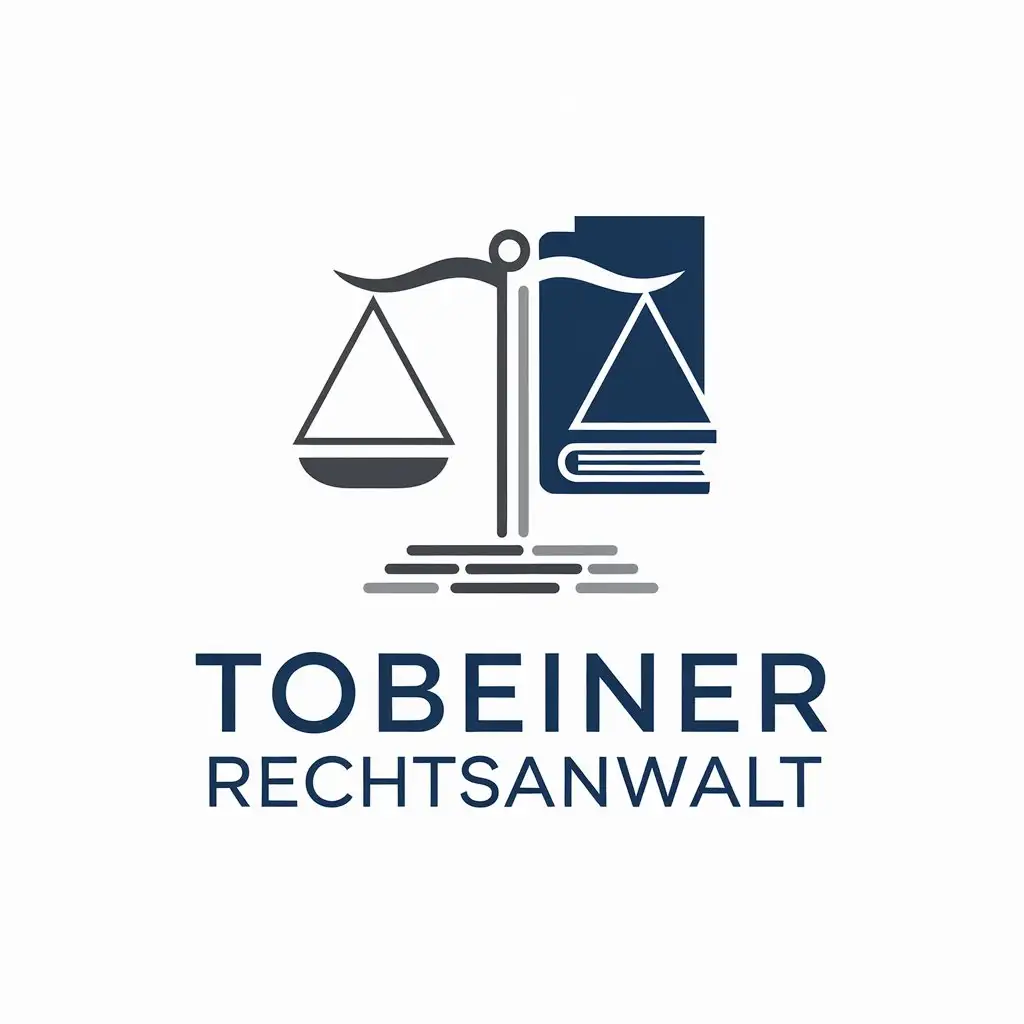 LOGO Design For Tobeiner Rechtsanwalt Modern Minimalist Blue White Law Office Theme