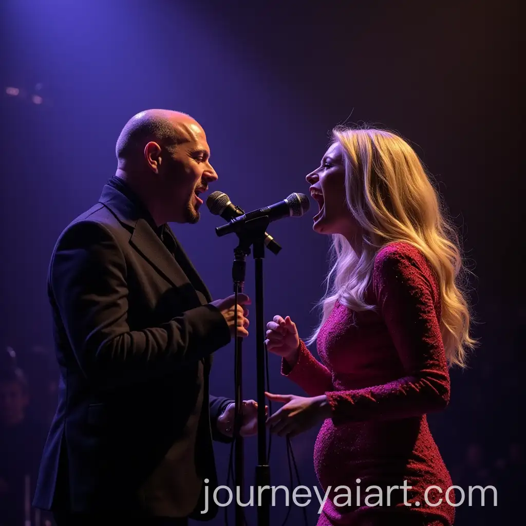Chester-Bennington-and-Emily-Armstrong-Performing-Intense-Stage-Duet-with-Microphones