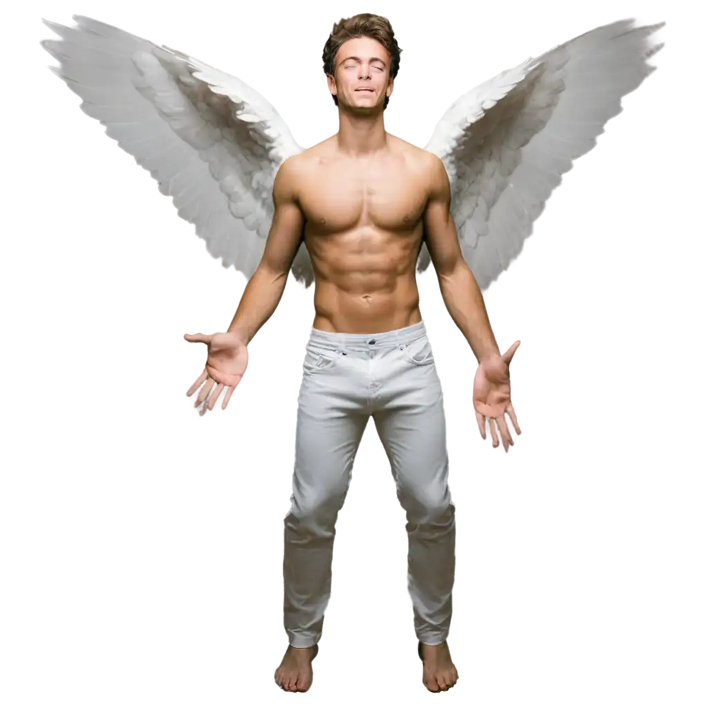 Real-Male-Angel-with-Wings-Spreading-PNG-Image-HighQuality-and-Transparent-for-Creative-Use