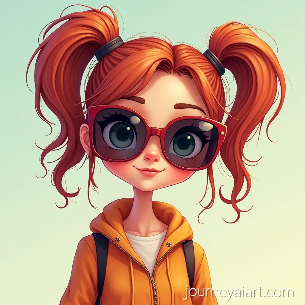 Stylish-Cartoon-Girl-Wearing-Big-Sunglasses-in-a-Confident-Pose