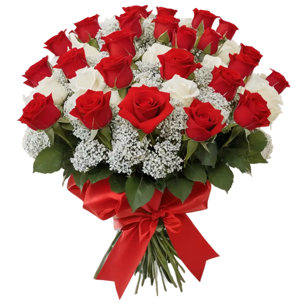 Exquisite-Red-and-White-Rose-Bosket-PNG-Image-Captivating-Floral-Beauty