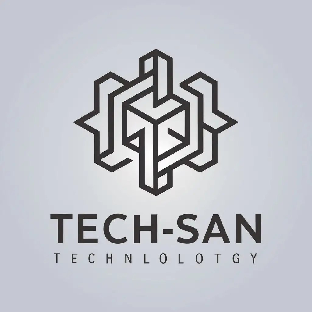 LOGO Design For TechSan Technology Theme with Clear Background