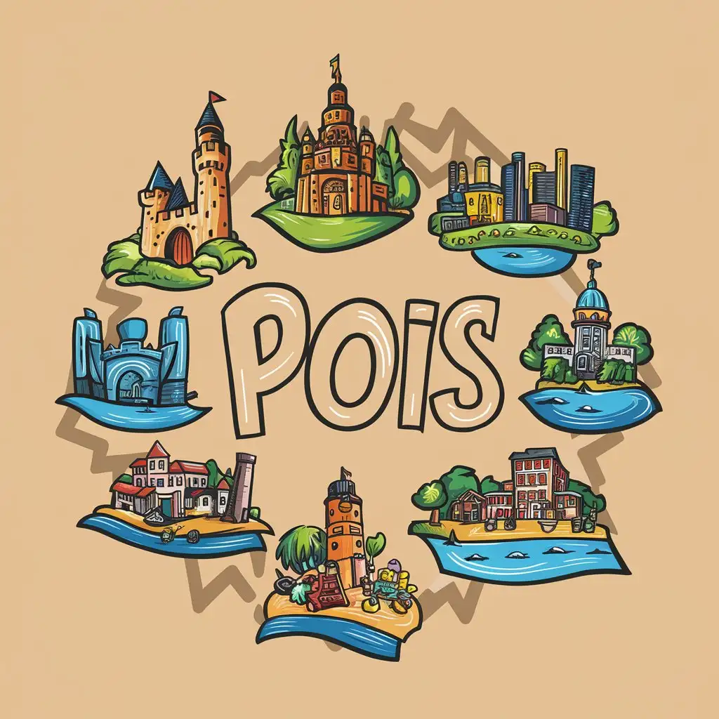 HandDrawn-Cartoon-Style-Map-of-Tourist-Attractions