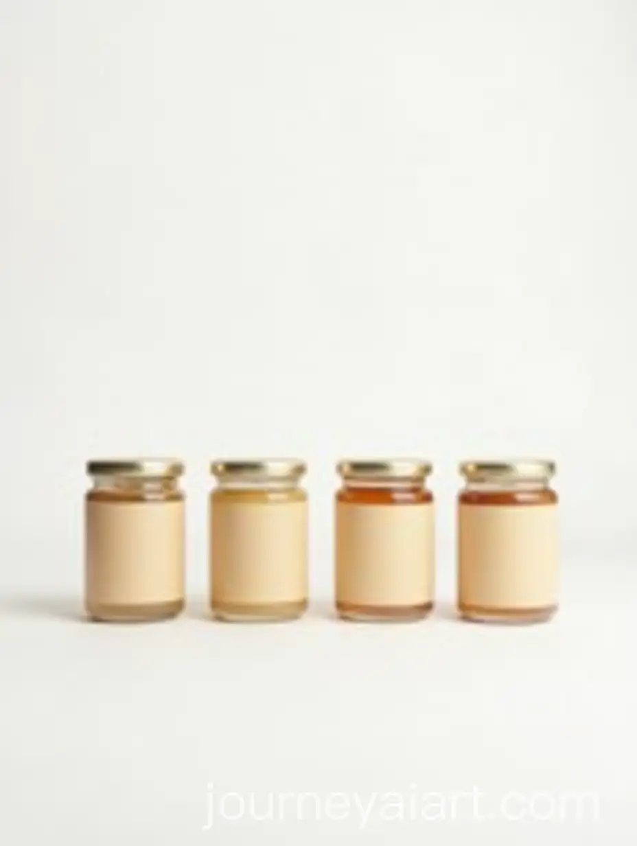 Minimalist-Honey-Jars-on-White-Background-for-Product-Design-Mockup