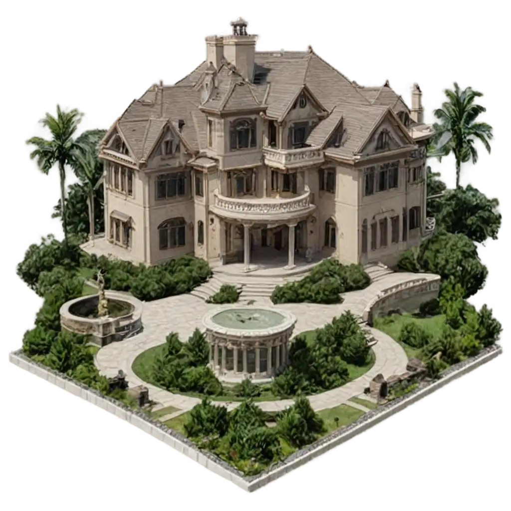 Luxurious-Mansion-PNG-Elegant-Estate-Illustration-for-Digital-Designs