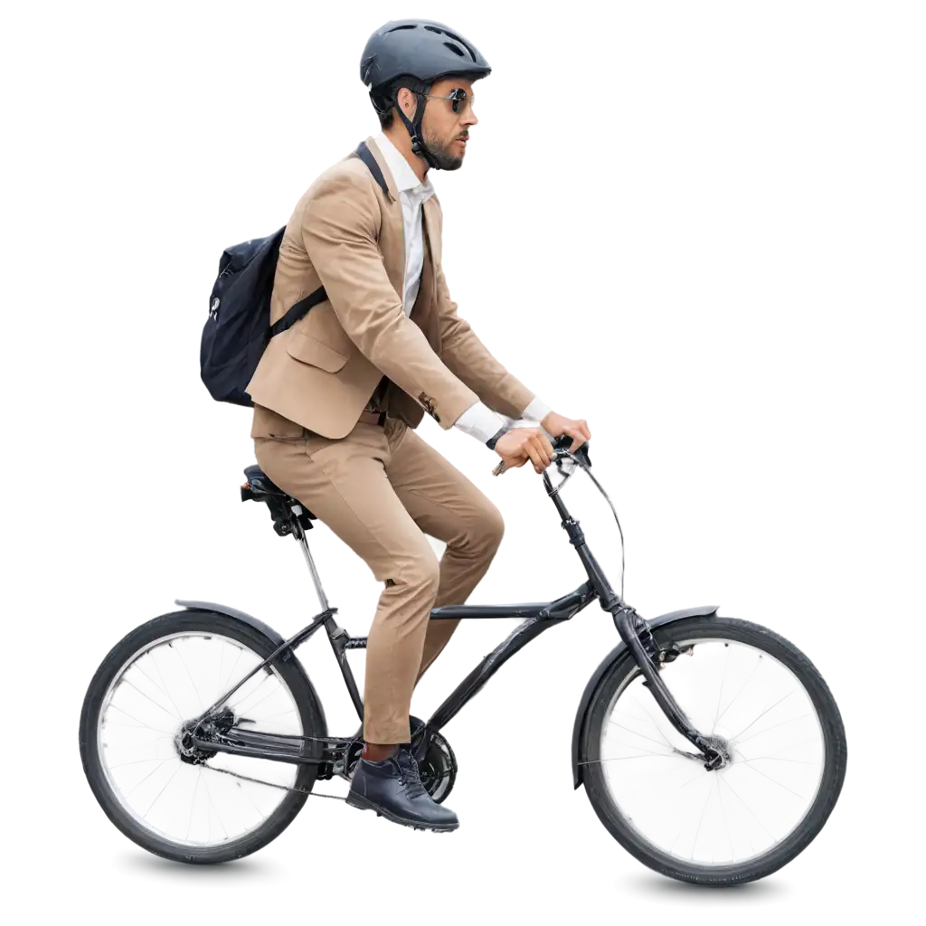 Side-View-of-Man-Riding-Cycle-with-Helmet-PNG-HighQuality-Transparent-Image-for-Versatile-Use