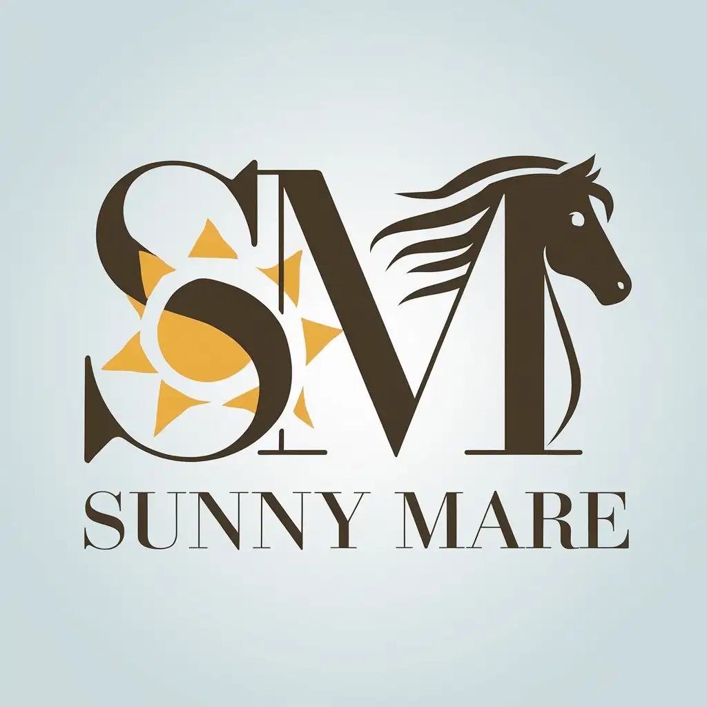 Logo design for Sunny mare brand, luxury women's beachwear