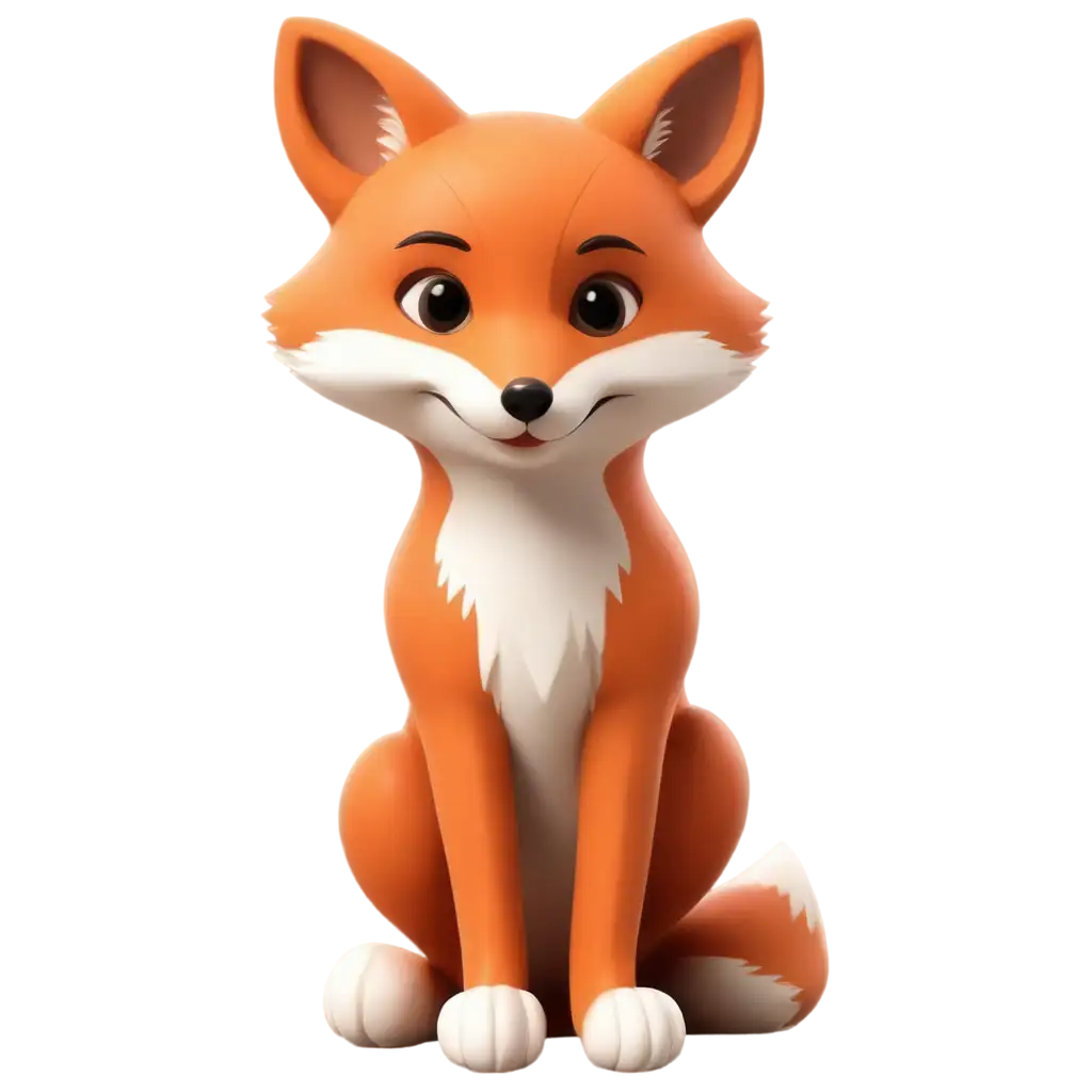 Cartoon-Fox-Sitting-PNG-Image-High-Quality-and-Versatile-Design-for-Various-Uses