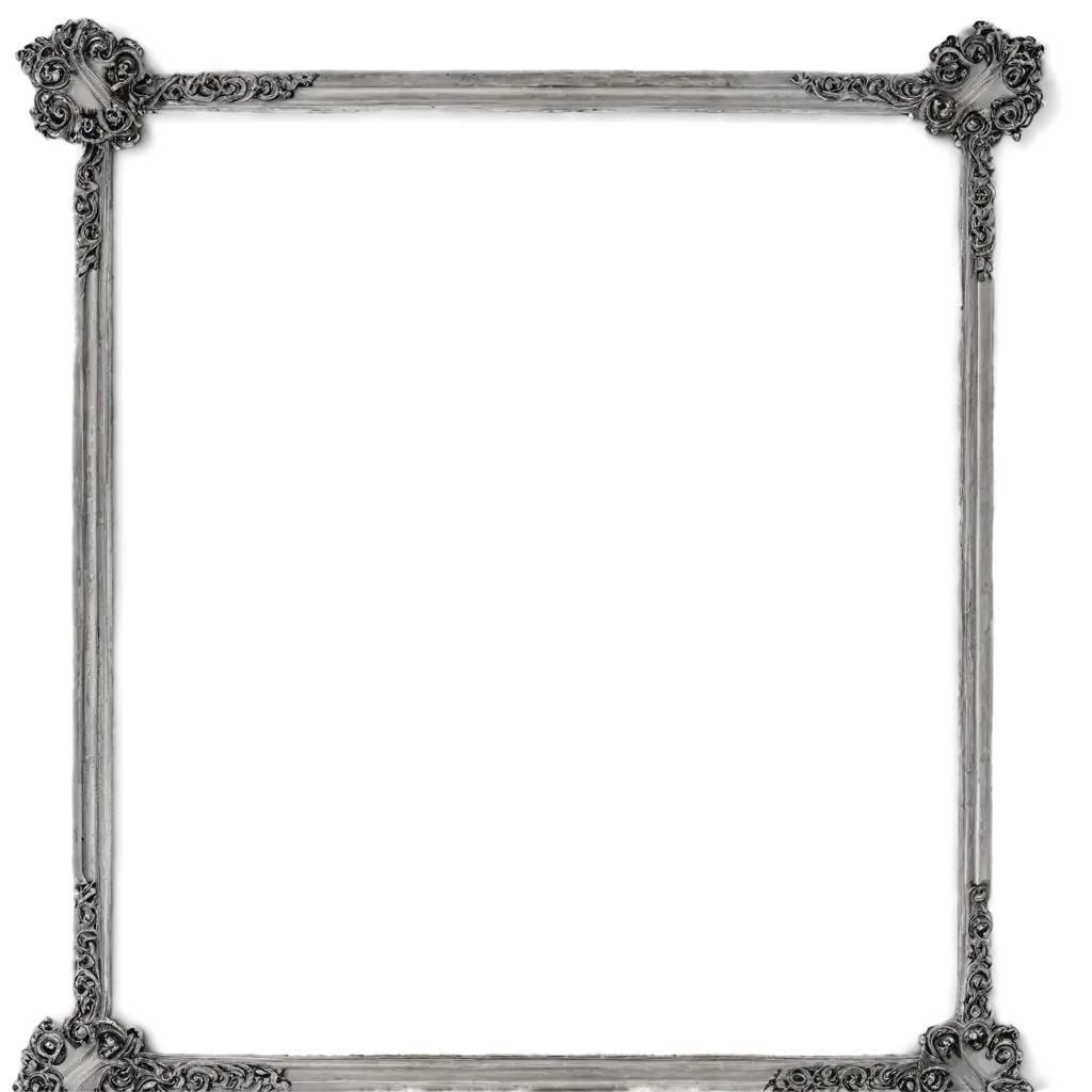 Vintage silver-colored frame