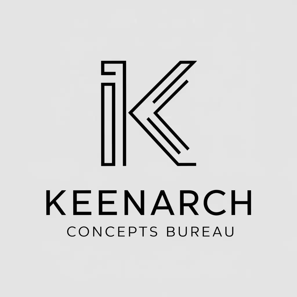 LOGO Design for Keenarch Concepts Bureau Modern Letter K Symbol for Architectural Office