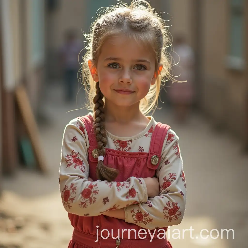 Young-Girl-Standing-in-a-Peaceful-Setting